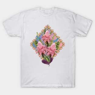 Protea Flowers And Dragonflies T-Shirt